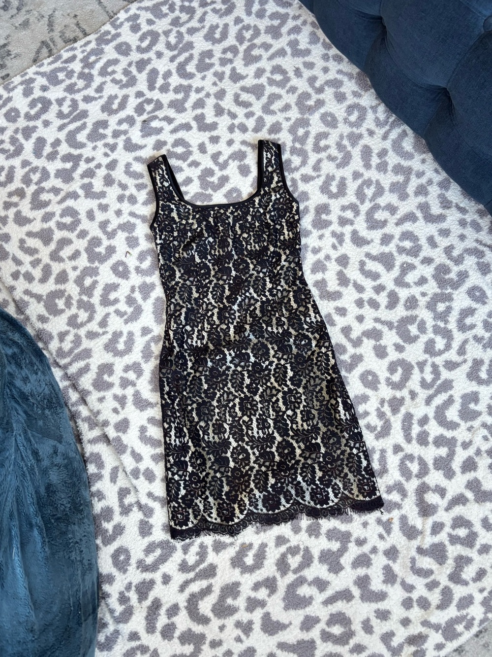Vintage 90s / Y2K Donna Rocco Mini Lace Dress